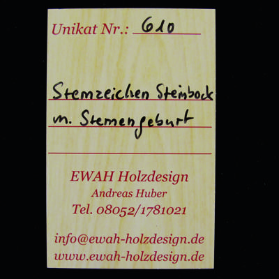 Anhänger Astro "Steinbock" - Unikat Nr. 610 – Bild 2